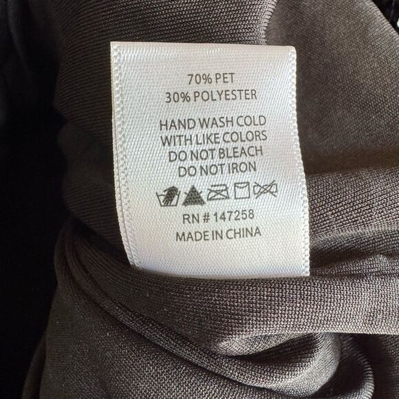 Simply Southern Collection Black Sequin Bow Puff Sleeve Collared Mini Dress -S - Picture 6 of 7